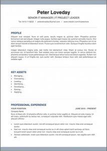 A Resume Template from arielle.com.au