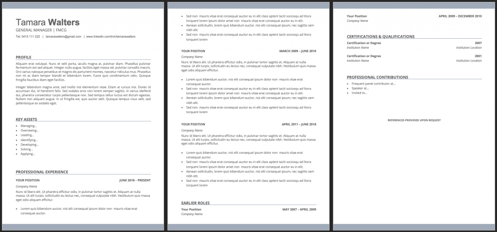 australian resume example