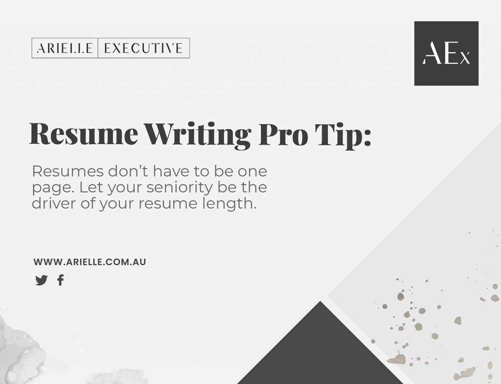 how long should Australian resume be