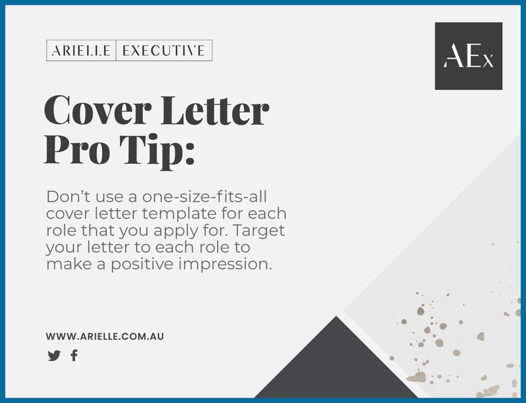 cover letter tip