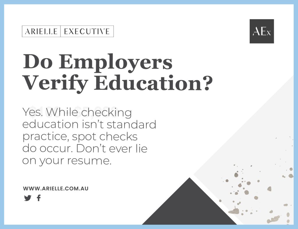 employers verify education on resume