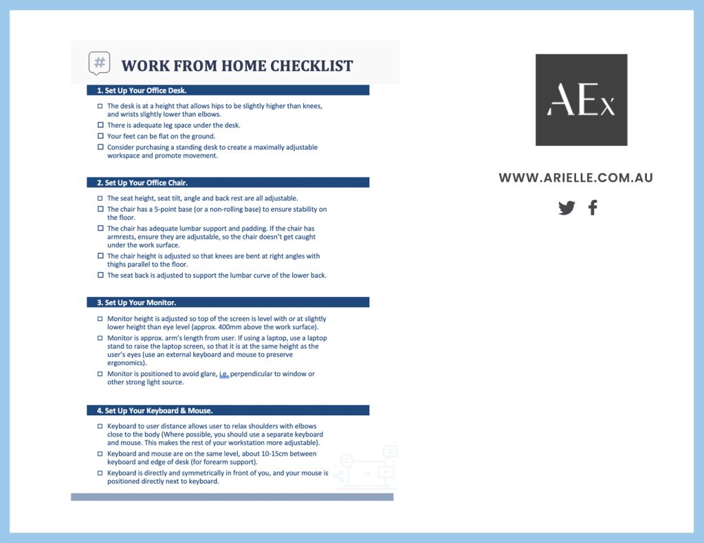 working from home checklist